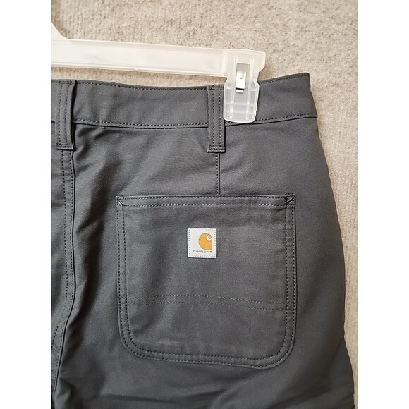 Carhartt Rugged Flex Loose Fit Canvas Work Shorts Womens 12 Gray NEW - Picture 5 of 11